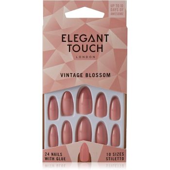Elegant Touch Nail Vintage Blossom,Pack of 24 Nails with Glue
