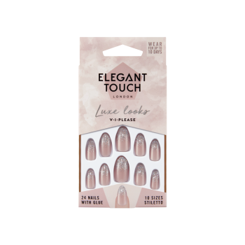 Elegant Touch V-I-PLEASE, Pack of 24 Nails & Glue