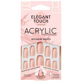 Elegant Touch Acrylic Nectarine Nights, Pack of 24 & Glue