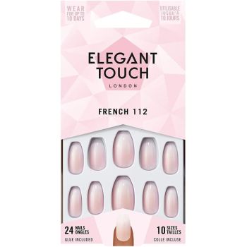 Elegant Touch Nails French 112, Pack of 24 Nails & Glue