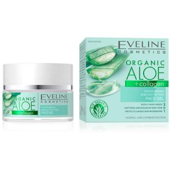 Eveline Organic Aloe + Collagen Face Gel 50ml